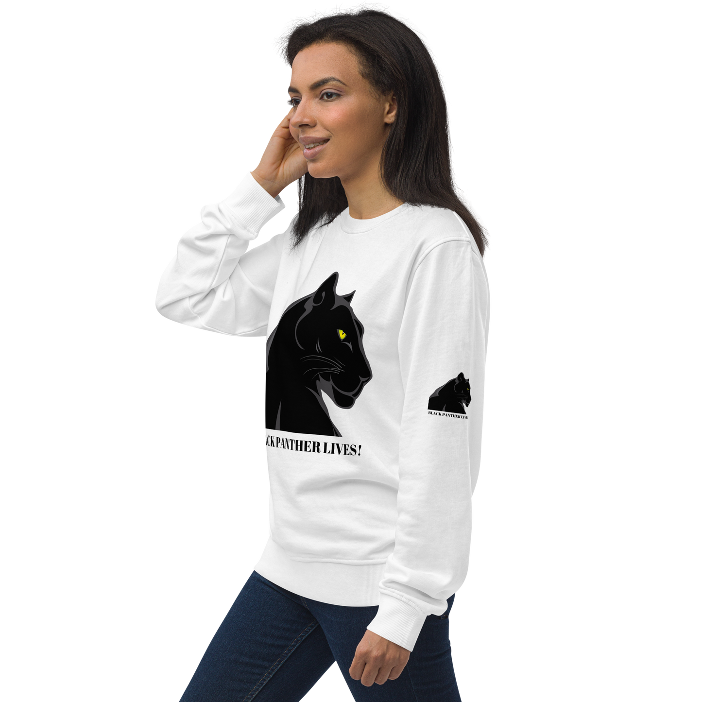 BLACK PANTHER LIVES! Unisex Organic Sweatshirt by SobG Designs