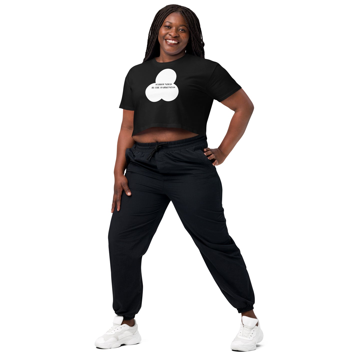 SURROUNDED BY THE DARKNESS Women’s Crop Top by SobG Designs