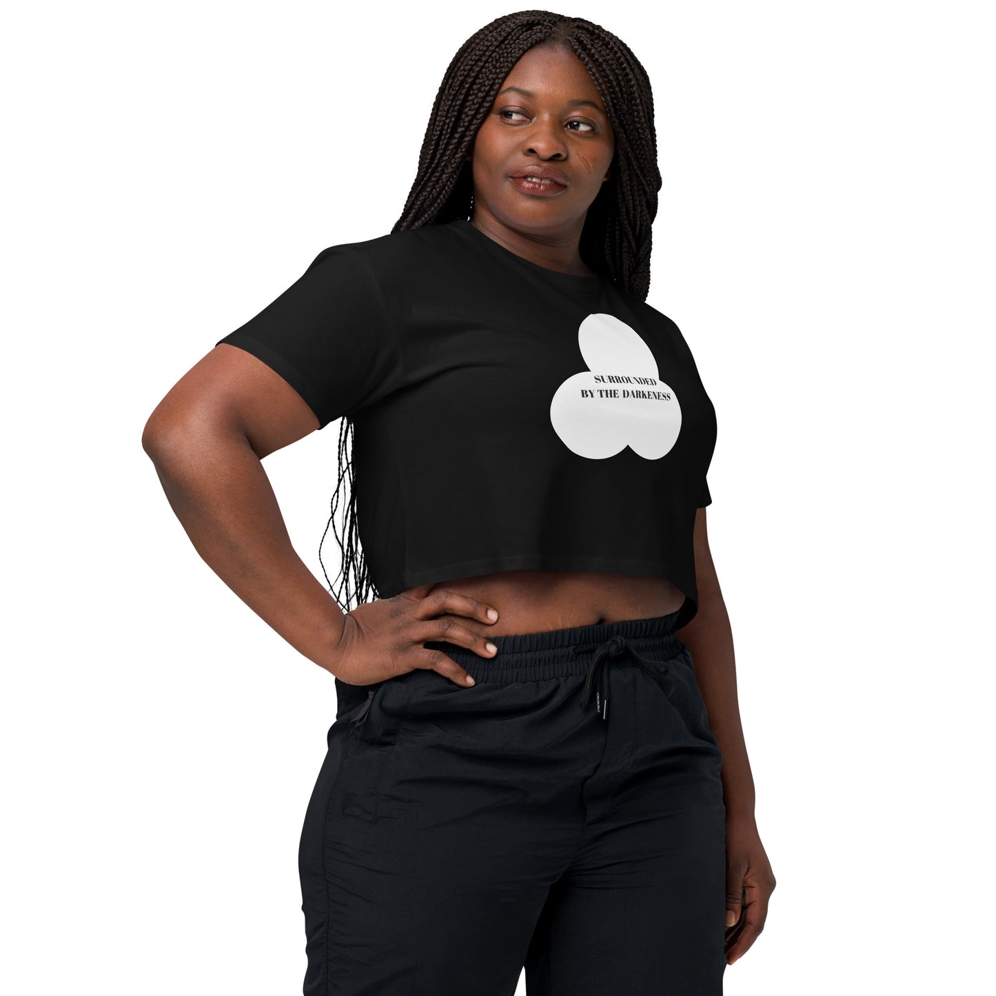 SURROUNDED BY THE DARKNESS Women’s Crop Top by SobG Designs