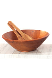 Small Mahogany Wood Salad Bowl from Zimbabwe Set of (4)